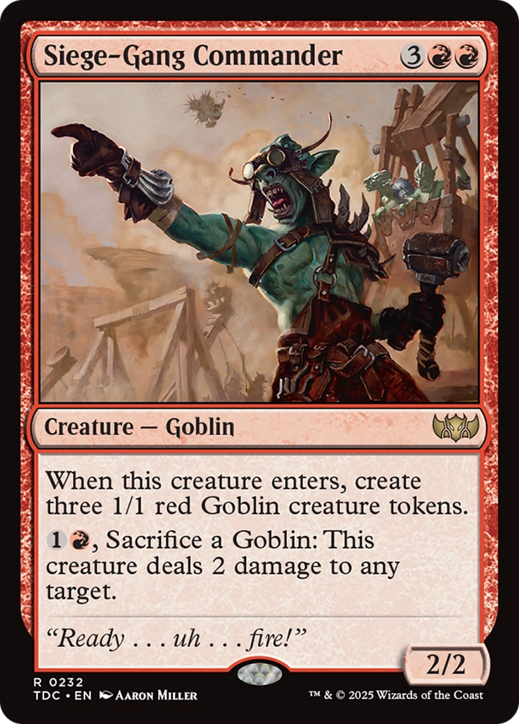 Siege-Gang Commander [Tarkir: Dragonstorm Commander] | Grognard Games