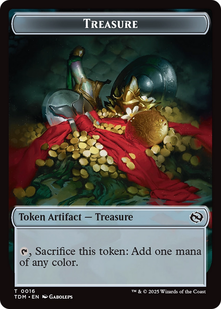 Zombie Druid // Treasure Double-Sided Token [Tarkir: Dragonstorm Tokens] | Grognard Games