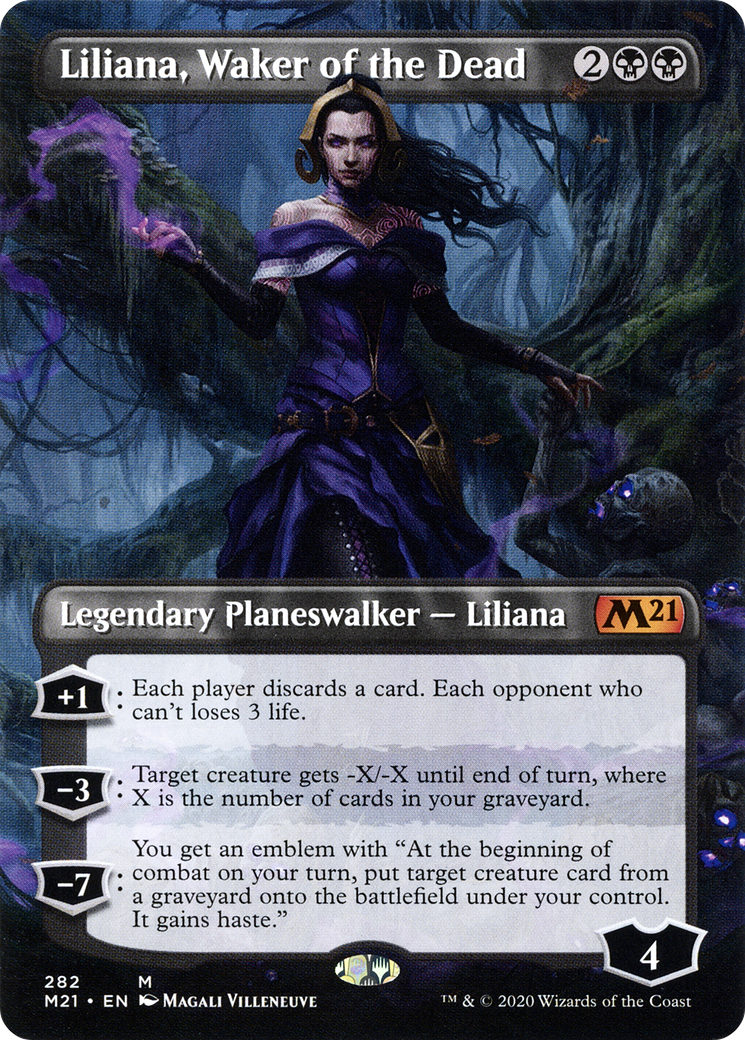 Liliana, Waker of the Dead (Borderless) [Core Set 2021] | Grognard Games