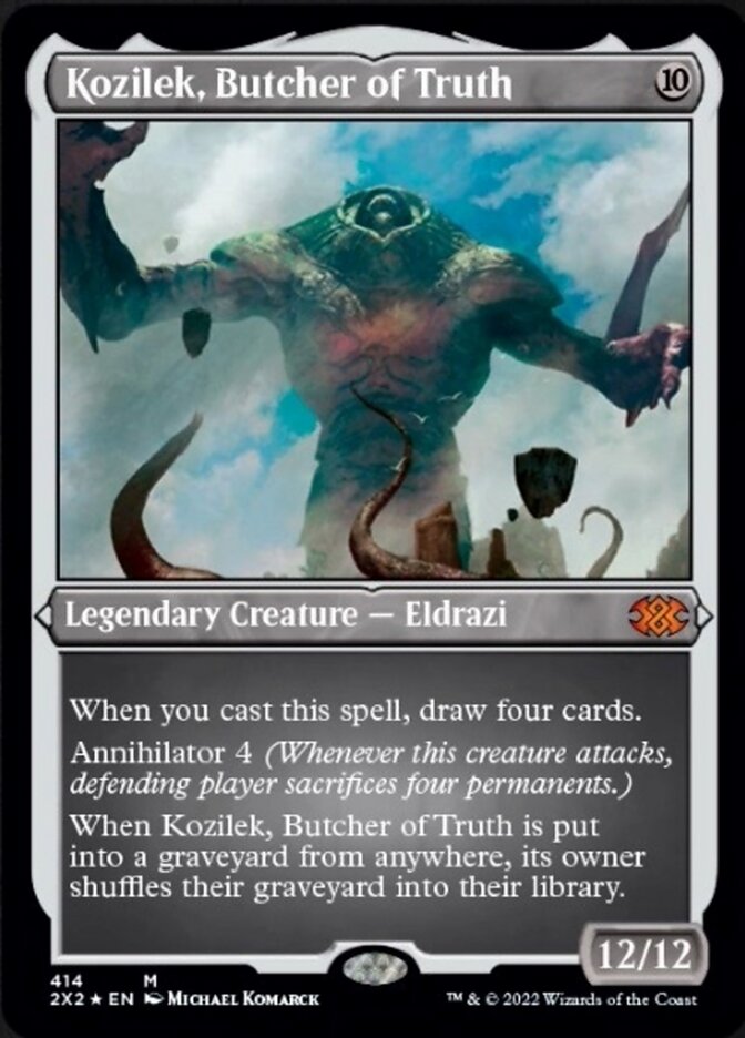 Kozilek, Butcher of Truth (Foil Etched) [Double Masters 2022] | Grognard Games