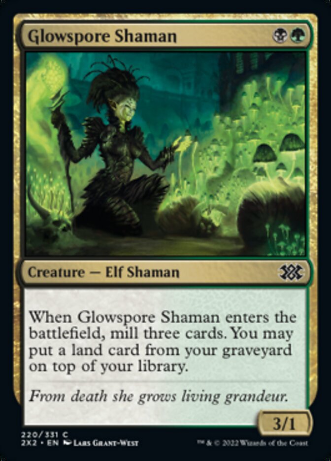 Glowspore Shaman [Double Masters 2022] | Grognard Games