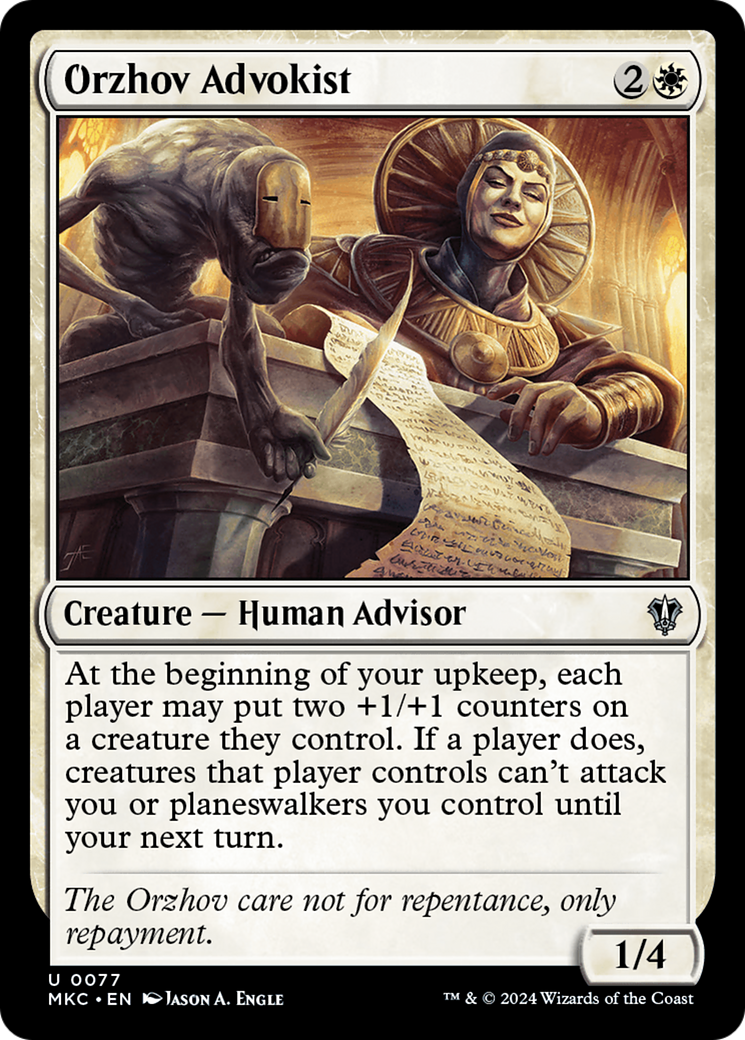 Orzhov Advokist [Murders at Karlov Manor Commander] | Grognard Games