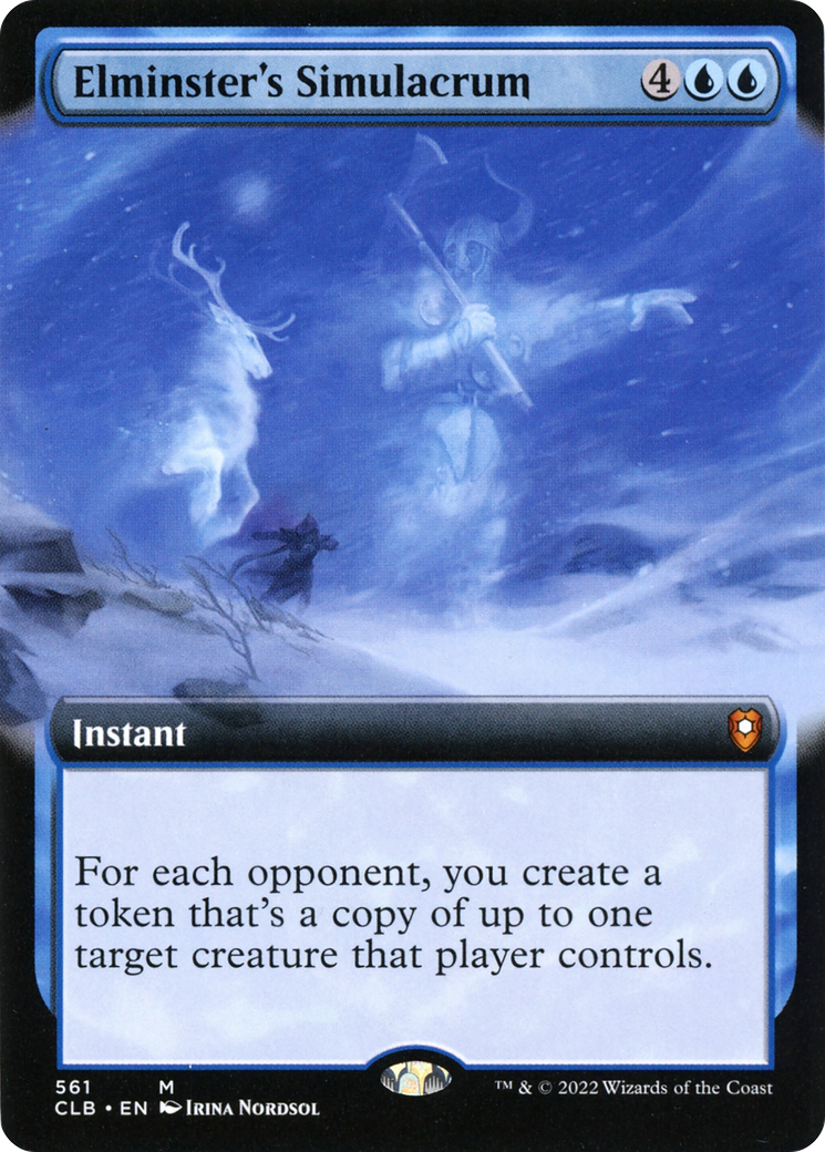 Elminster's Simulacrum (Extended Art) [Commander Legends: Battle for Baldur's Gate] | Grognard Games