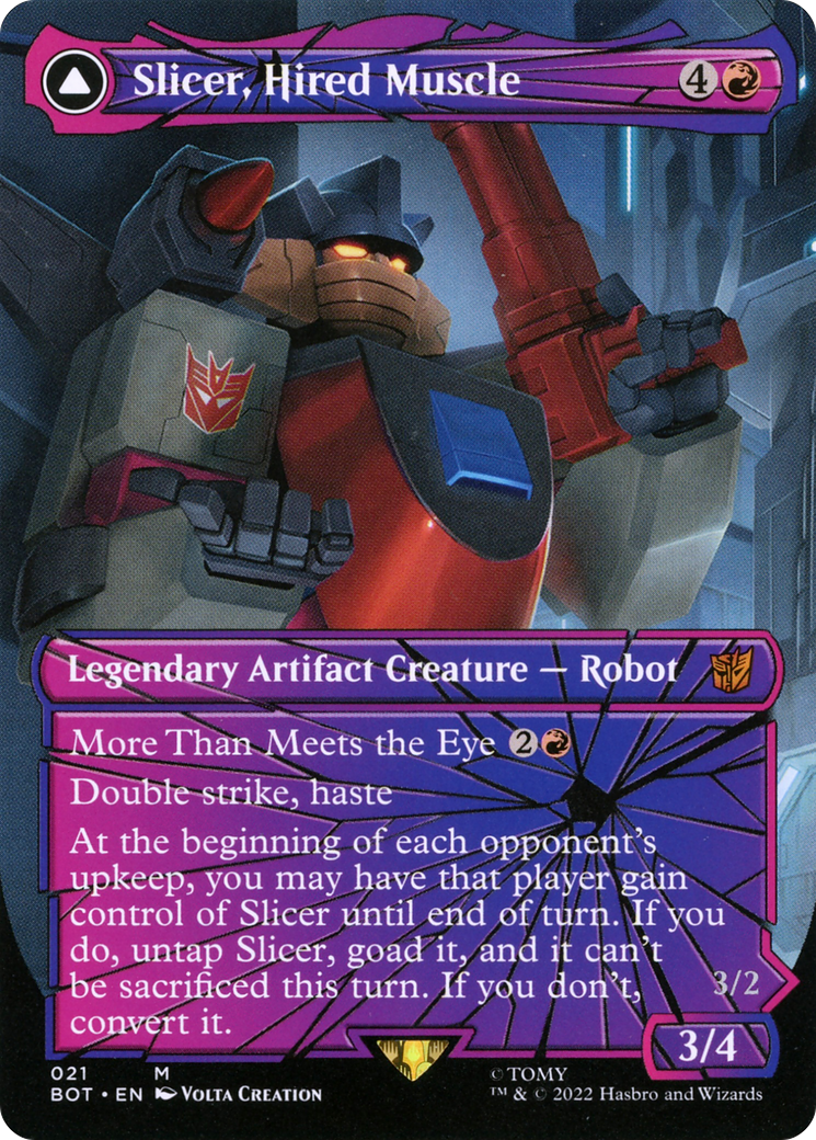 Slicer, Hired Muscle // Slicer, High-Speed Antagonist (Shattered Glass) [Universes Beyond: Transformers] | Grognard Games