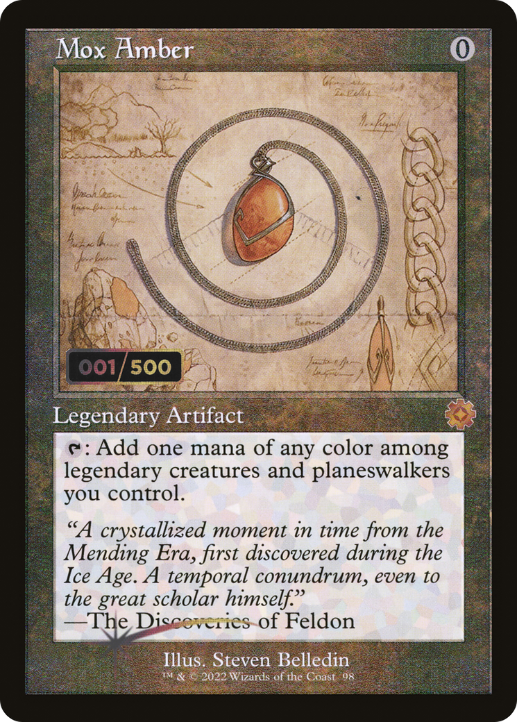 Mox Amber (Retro Schematic) (Serial Numbered) [The Brothers' War Retro Artifacts] | Grognard Games