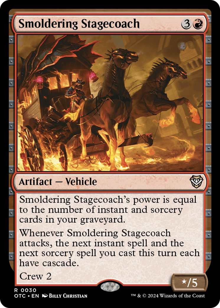 Smoldering Stagecoach [Outlaws of Thunder Junction Commander] | Grognard Games
