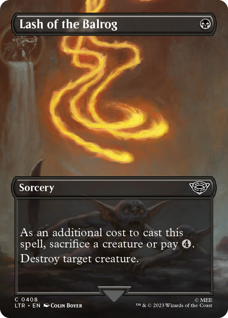 Lash of the Balrog (Borderless Alternate Art) [The Lord of the Rings: Tales of Middle-Earth] | Grognard Games