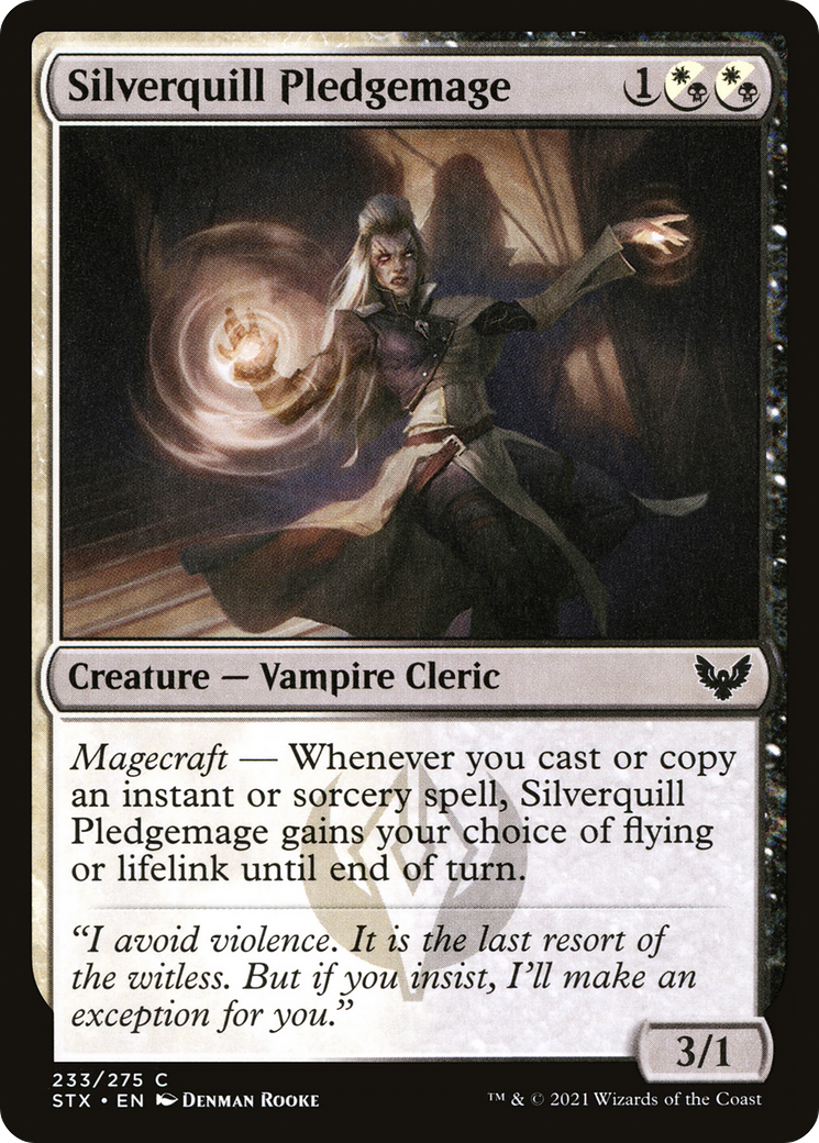 Silverquill Pledgemage [Strixhaven: School of Mages] | Grognard Games