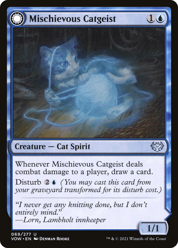 Mischievous Catgeist // Catlike Curiosity [Innistrad: Crimson Vow] | Grognard Games