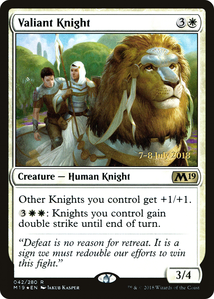 Valiant Knight  [Core Set 2019 Prerelease Promos] | Grognard Games