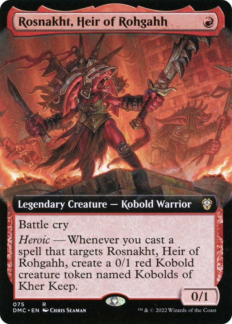 Rosnakht, Heir of Rohgahh (Extended Art) [Dominaria United Commander] | Grognard Games