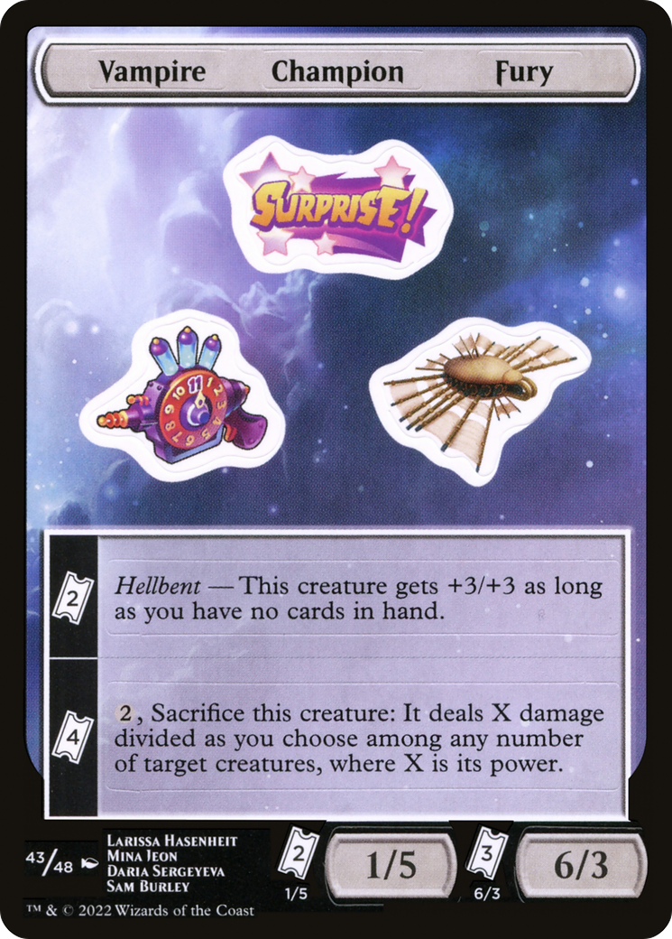 Vampire Champion Fury [Unfinity Stickers] | Grognard Games