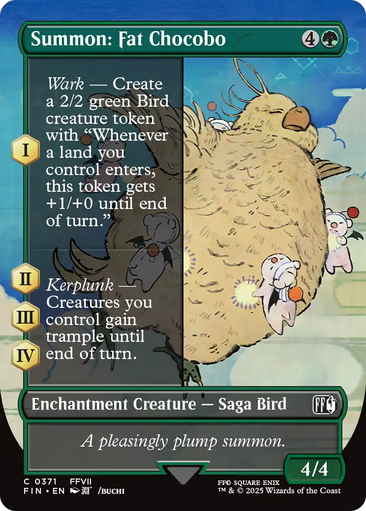 Summon: Fat Chocobo (FIN-371) - FINAL FANTASY: (enchantment) (Borderless) | Grognard Games