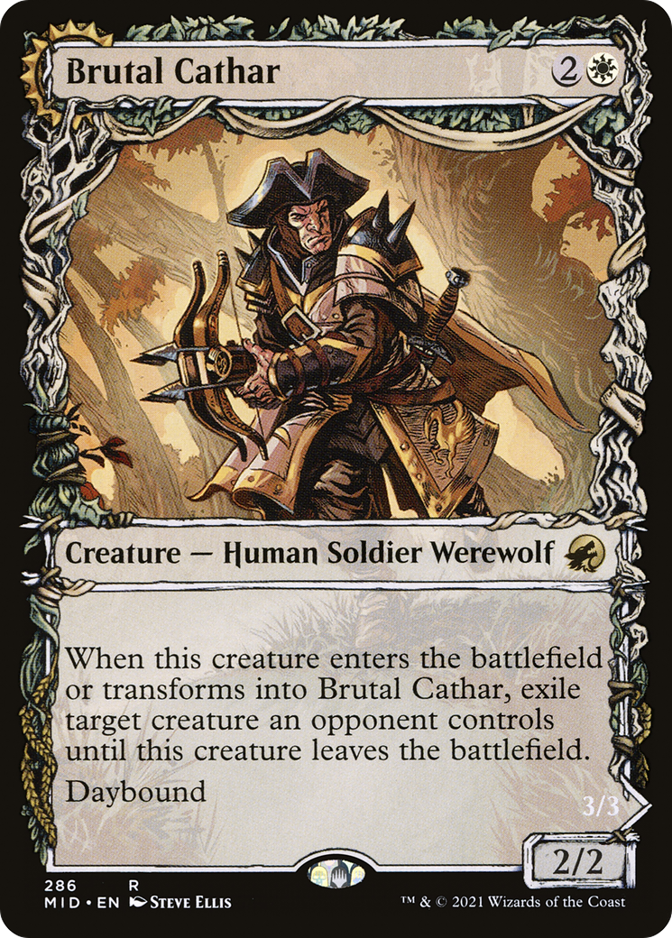 Brutal Cathar // Moonrage Brute (Showcase Equinox) [Innistrad: Midnight Hunt] | Grognard Games