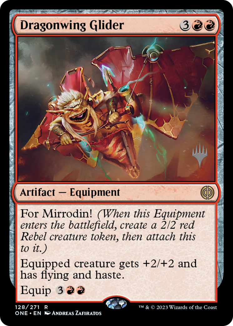 Dragonwing Glider (Promo Pack) [Phyrexia: All Will Be One Promos] | Grognard Games