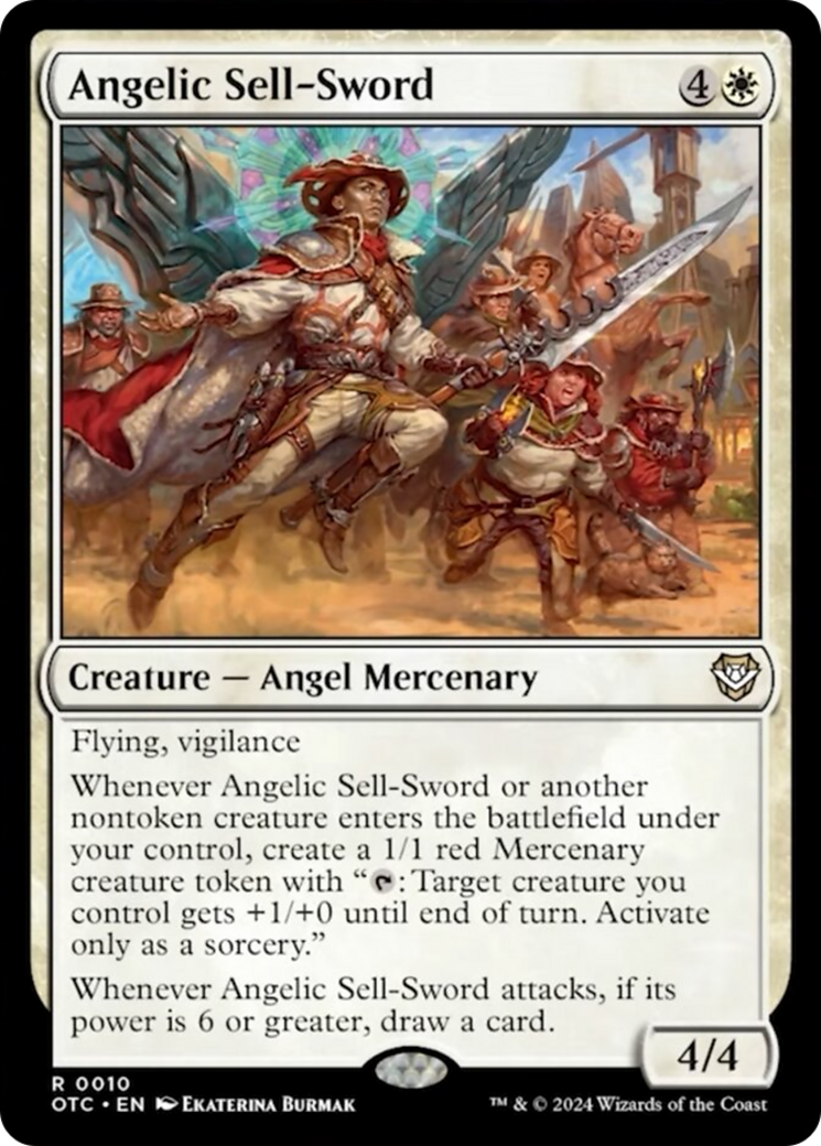 Angelic Sell-Sword [Outlaws of Thunder Junction Commander] | Grognard Games