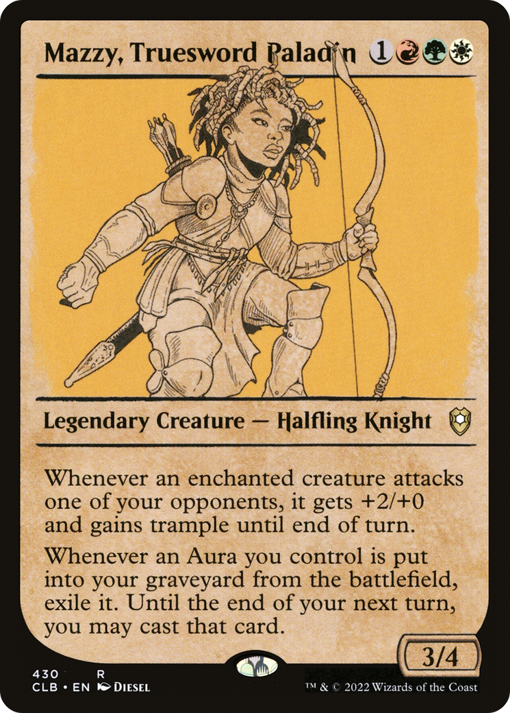 Mazzy, Truesword Paladin (Showcase) [Commander Legends: Battle for Baldur's Gate] | Grognard Games