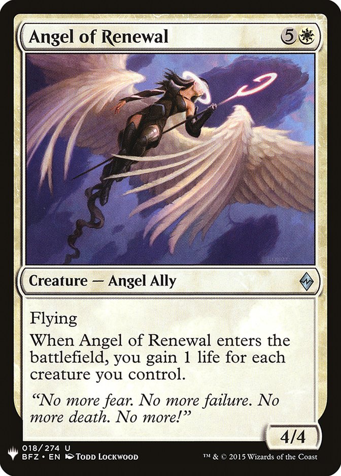 Angel of Renewal [Mystery Booster] | Grognard Games