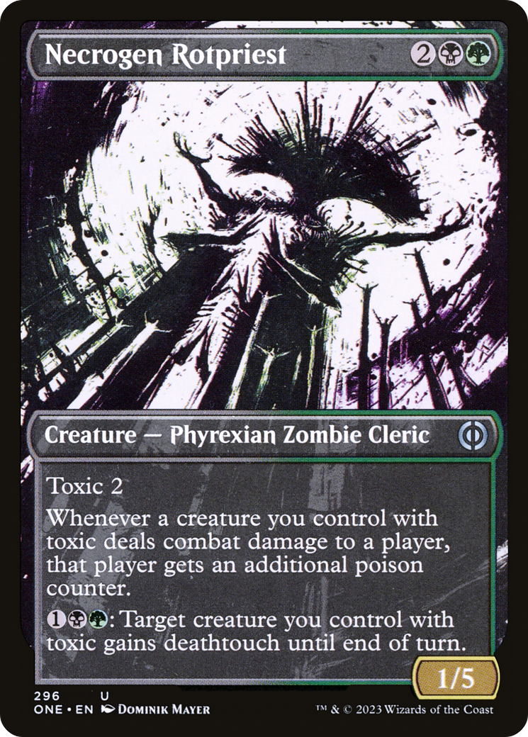 Necrogen Rotpriest (Borderless Ichor) [Phyrexia: All Will Be One] | Grognard Games
