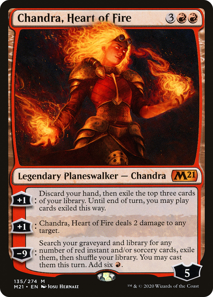 Chandra, Heart of Fire (M21-135) - Core Set 2021 Foil | Grognard Games