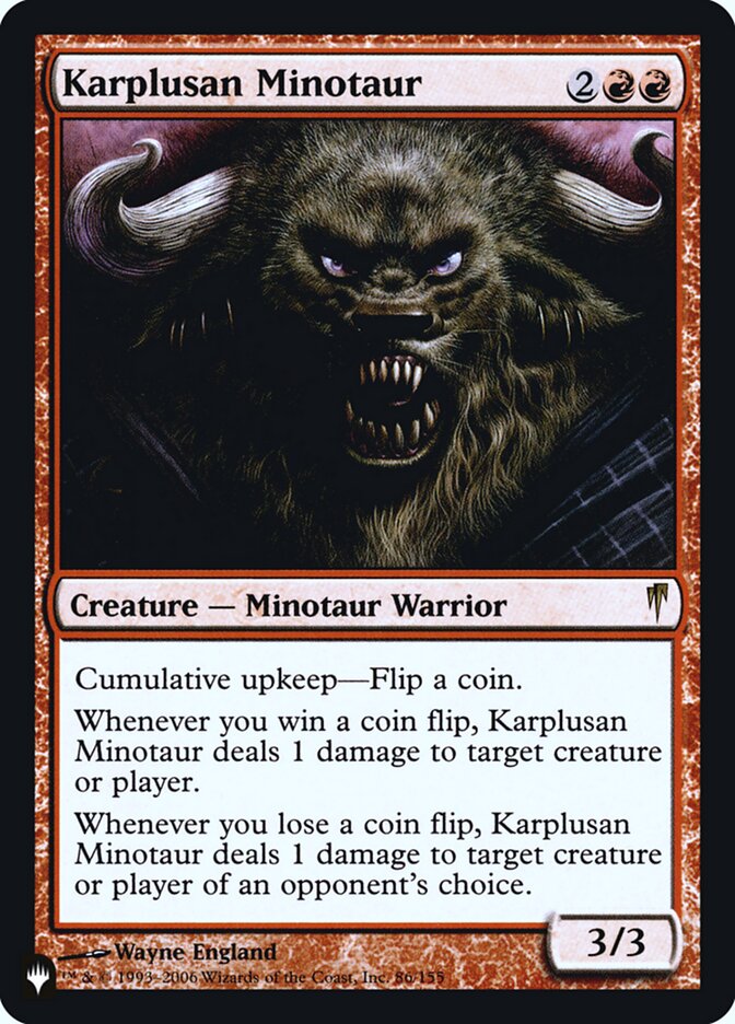 Karplusan Minotaur [Secret Lair: Heads I Win, Tails You Lose] | Grognard Games