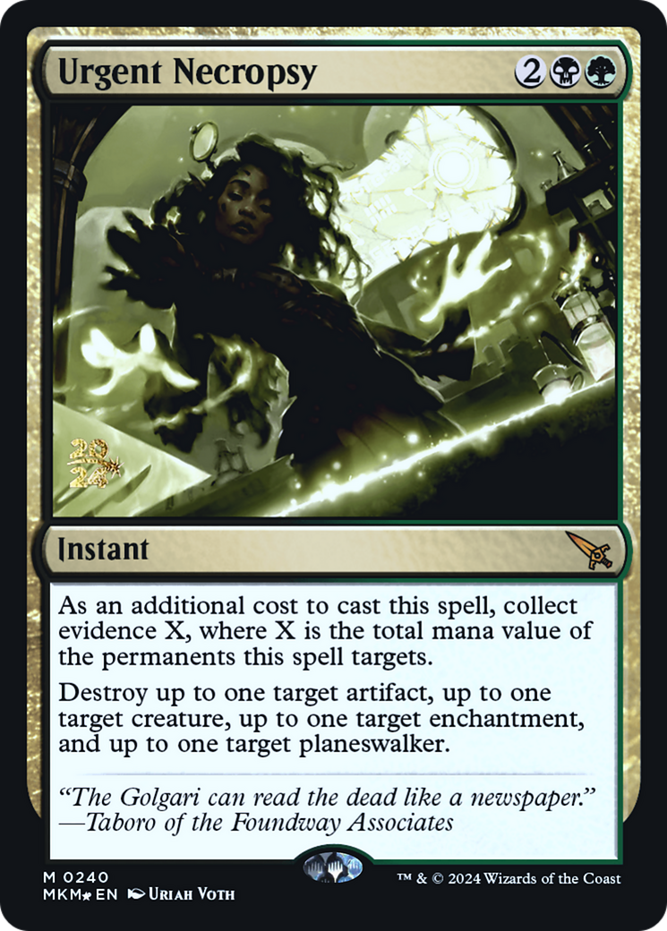 Urgent Necropsy [Murders at Karlov Manor Prerelease Promos] | Grognard Games