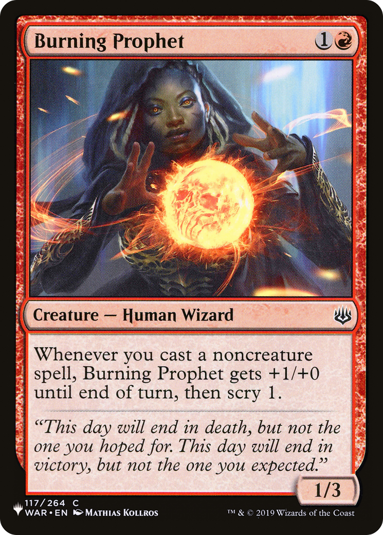 Burning Prophet [The List Reprints] | Grognard Games