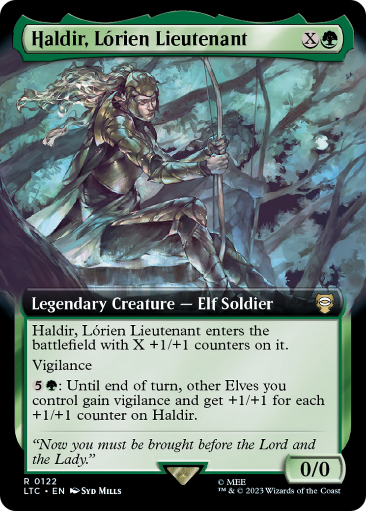 Haldir, Lórien Lieutenant (LTC-122) - Tales of Middle-earth Commander: (Extended Art) Foil | Grognard Games
