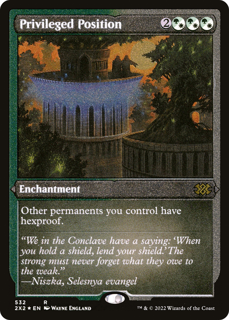 Privileged Position (Foil Etched) (2X2-532) - Double Masters 2022 Foil | Grognard Games