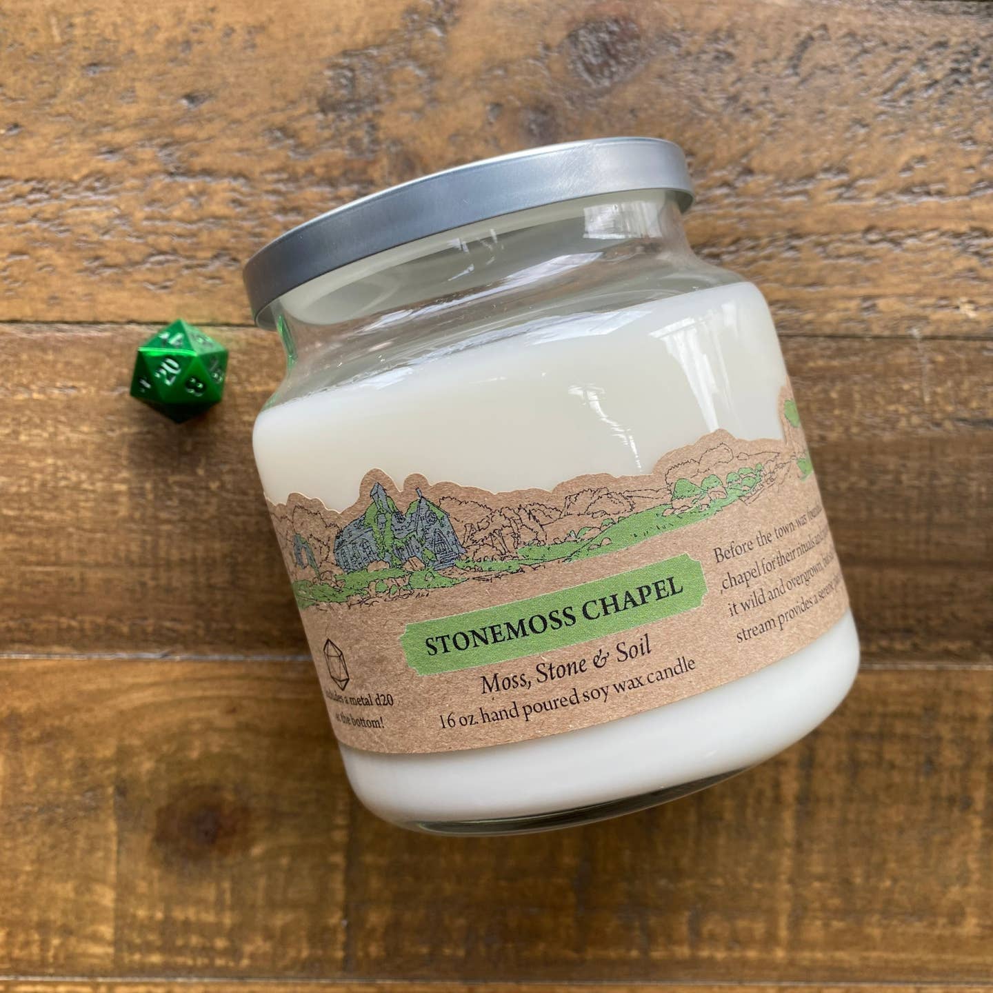 Stonemoss Chapel Gaming Candle | Grognard Games