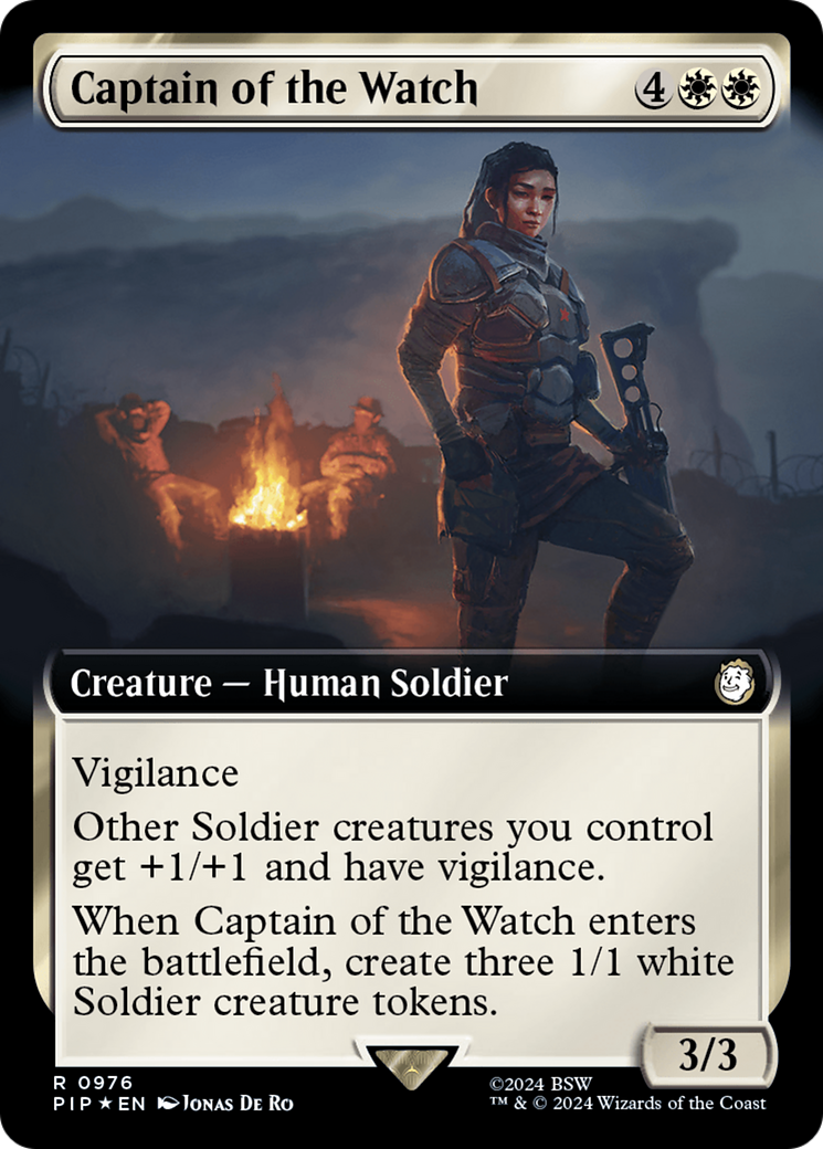 Captain of the Watch (Extended Art) (Surge Foil) [Fallout] | Grognard Games