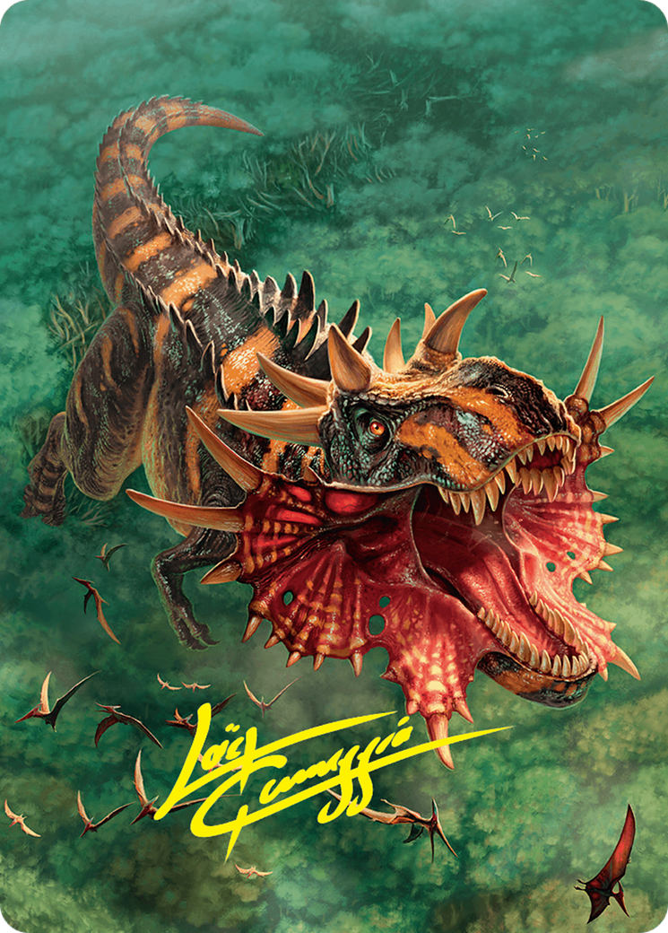 Gigantosaurus Art Card (53/54) (Gold-Stamped Signature) [Foundations Art Series] | Grognard Games