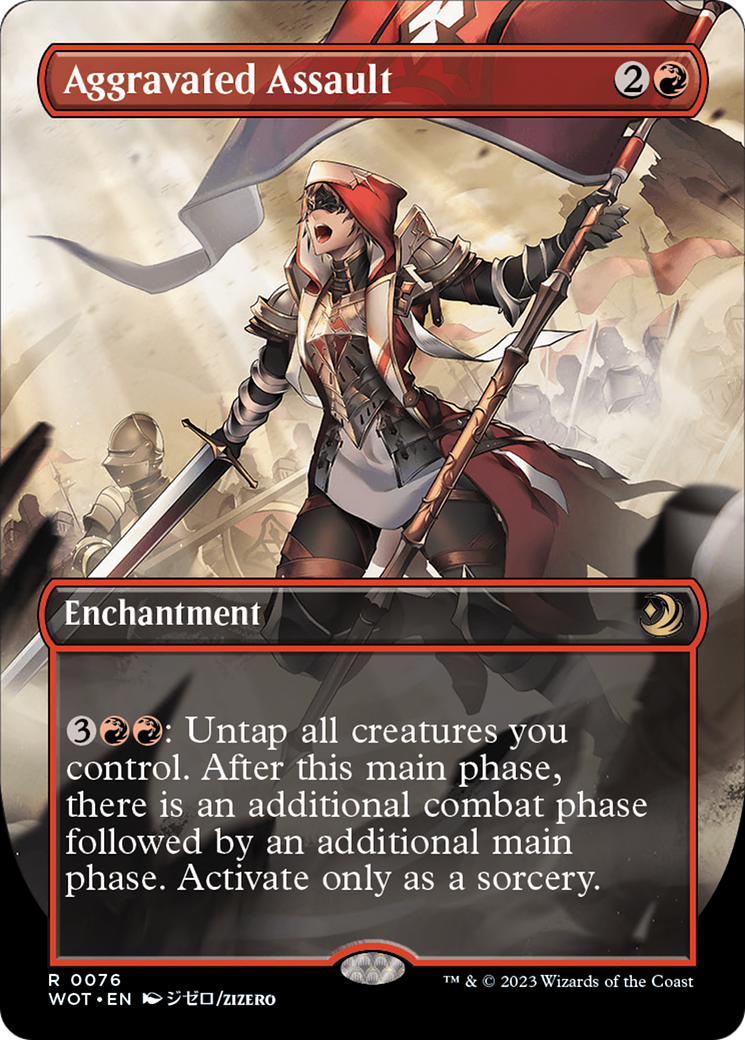 Aggravated Assault (Anime Borderless) [Wilds of Eldraine: Enchanting Tales] | Grognard Games