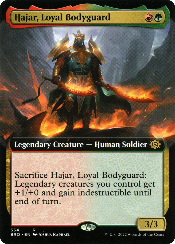Hajar, Loyal Bodyguard (Extended Art) [The Brothers' War] | Grognard Games