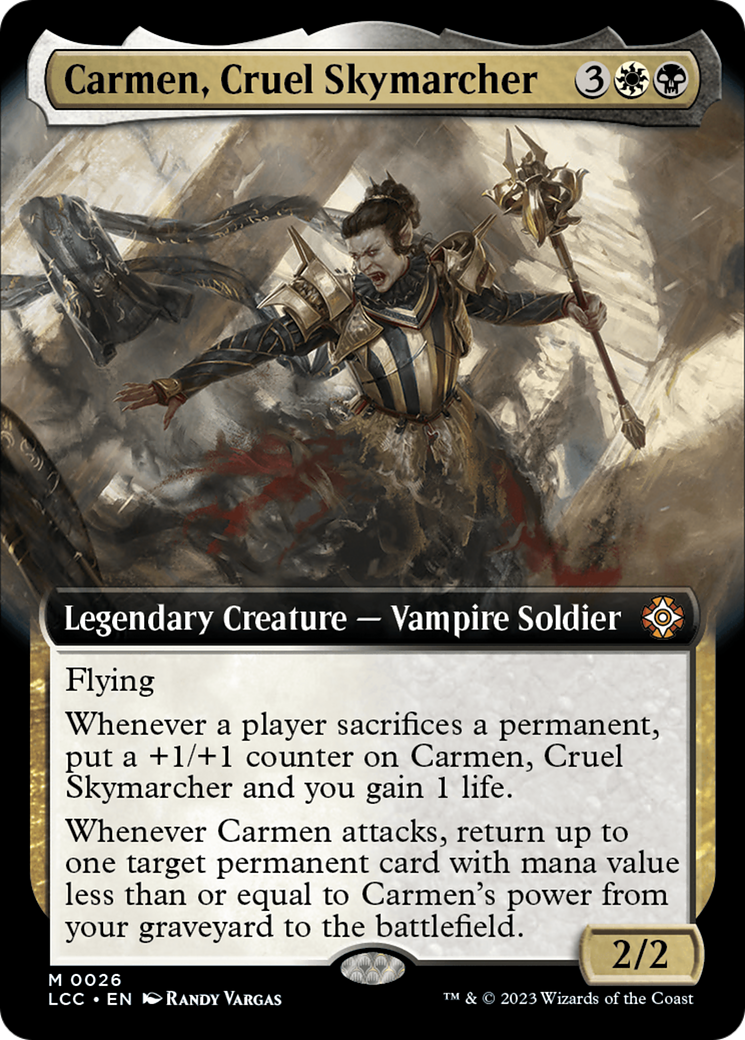Carmen, Cruel Skymarcher (Extended Art) [The Lost Caverns of Ixalan Commander] | Grognard Games