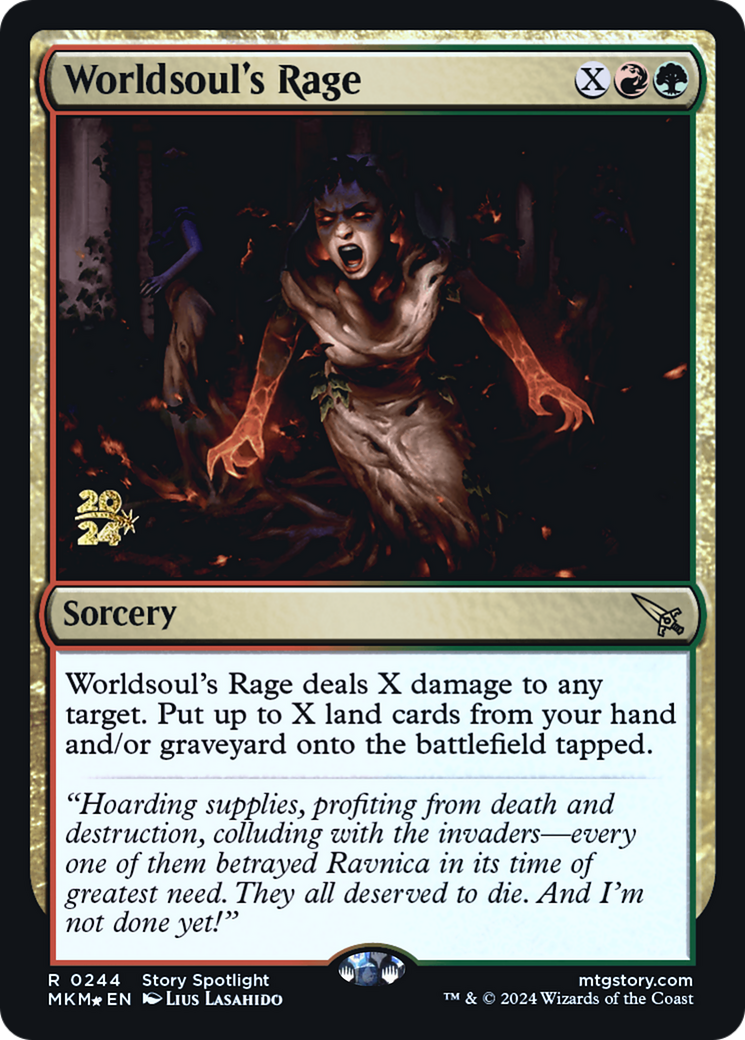 Worldsoul's Rage [Murders at Karlov Manor Prerelease Promos] | Grognard Games