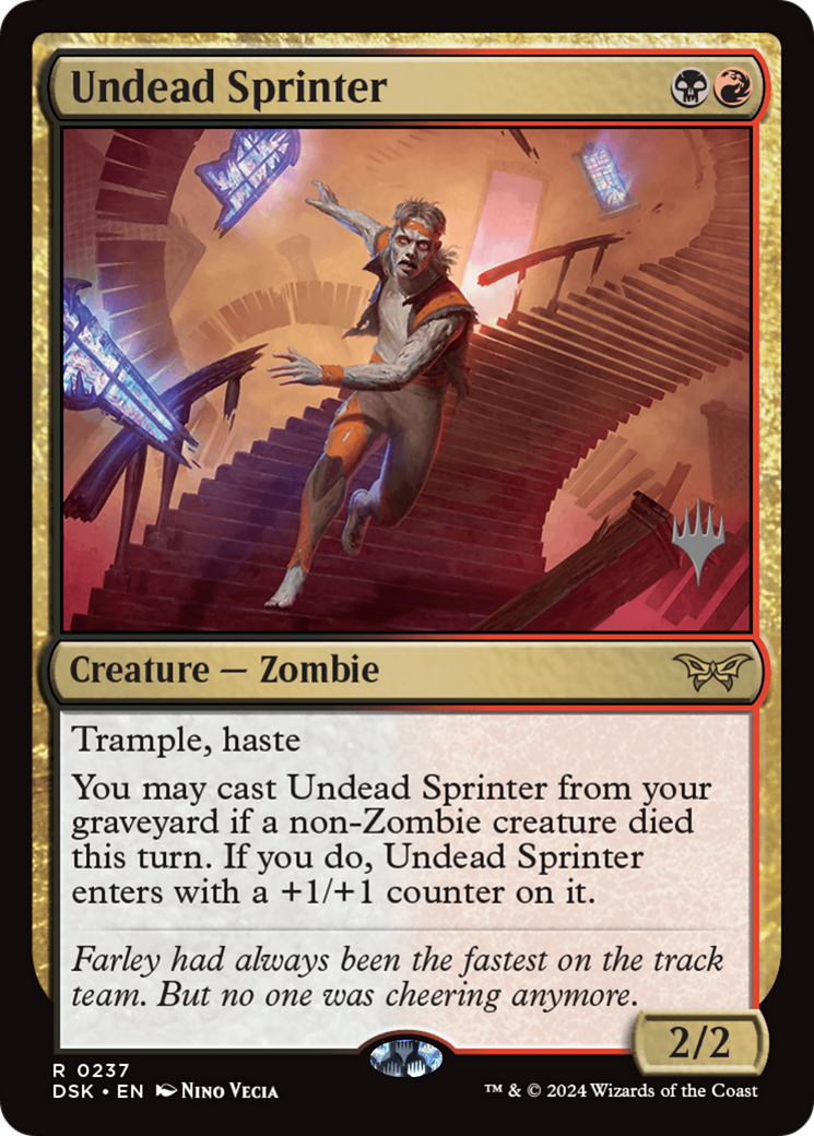 Undead Sprinter (Promo Pack) [Duskmourn: House of Horror Promos] | Grognard Games