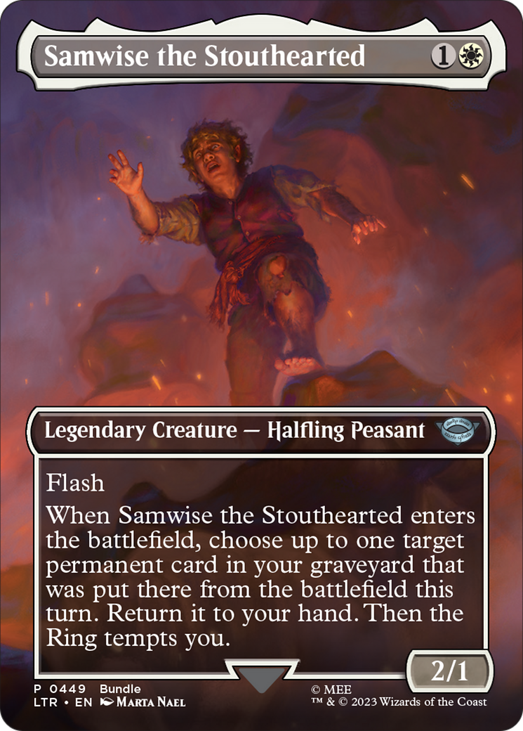 Samwise the Stouthearted (Borderless Alternate Art) [The Lord of the Rings: Tales of Middle-Earth] | Grognard Games