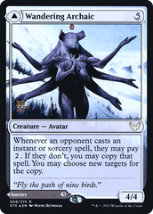 Wandering Archaic // Explore the Vastlands [Strixhaven: School of Mages Prerelease Promos] | Grognard Games