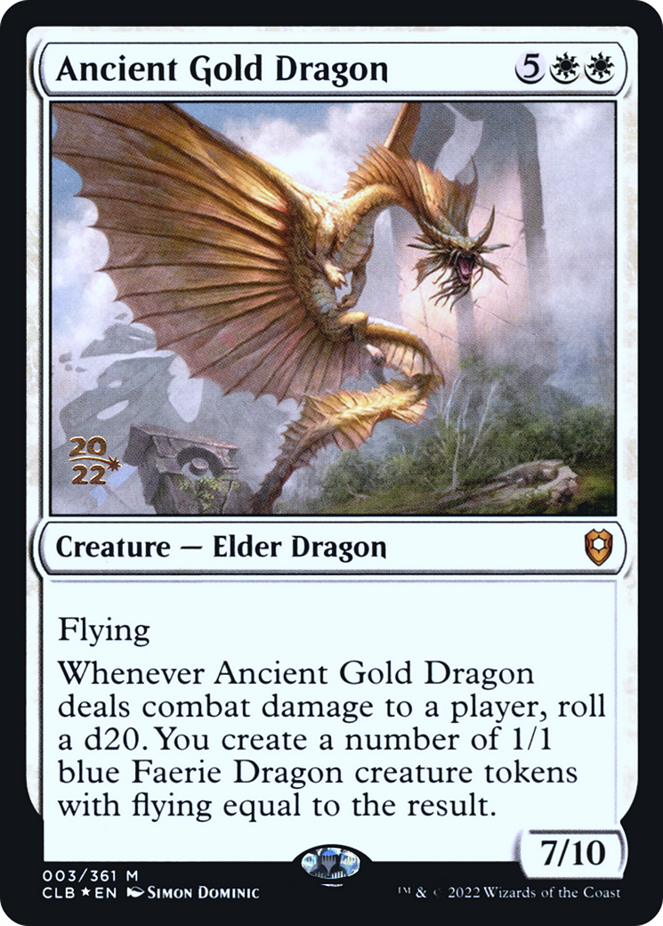 Ancient Gold Dragon [Commander Legends: Battle for Baldur's Gate Prerelease Promos] | Grognard Games