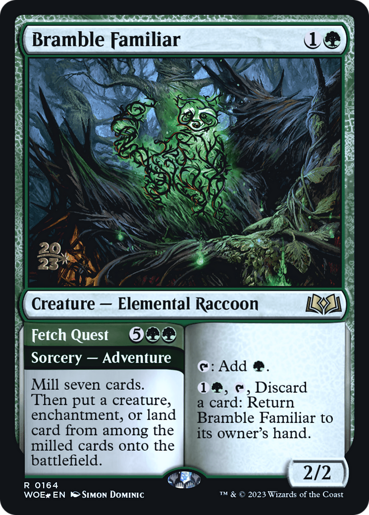 Bramble Familiar // Fetch Quest [Wilds of Eldraine Prerelease Promos] | Grognard Games