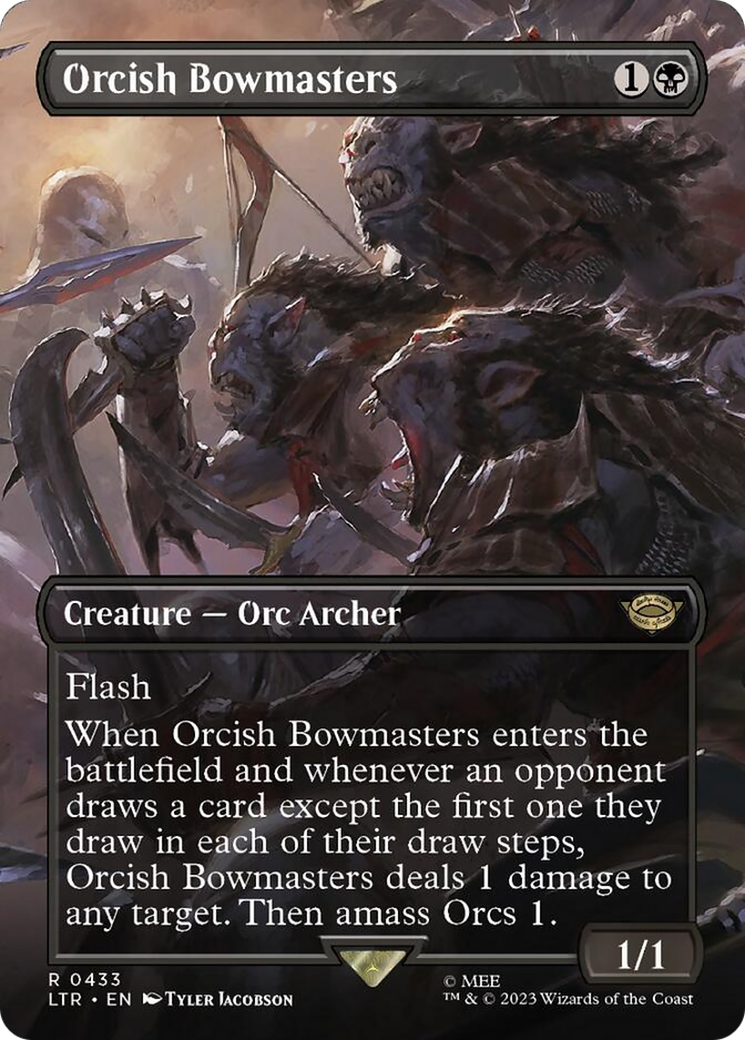 Orcish Bowmasters (Borderless Alternate Art) [The Lord of the Rings: Tales of Middle-Earth] | Grognard Games