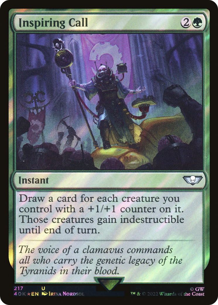 Inspiring Call (Surge Foil) [Universes Beyond: Warhammer 40,000] | Grognard Games