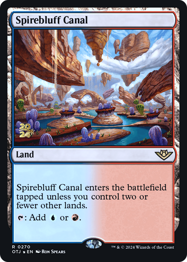 Spirebluff Canal (OTJ) [Outlaws of Thunder Junction Prerelease Promos] | Grognard Games