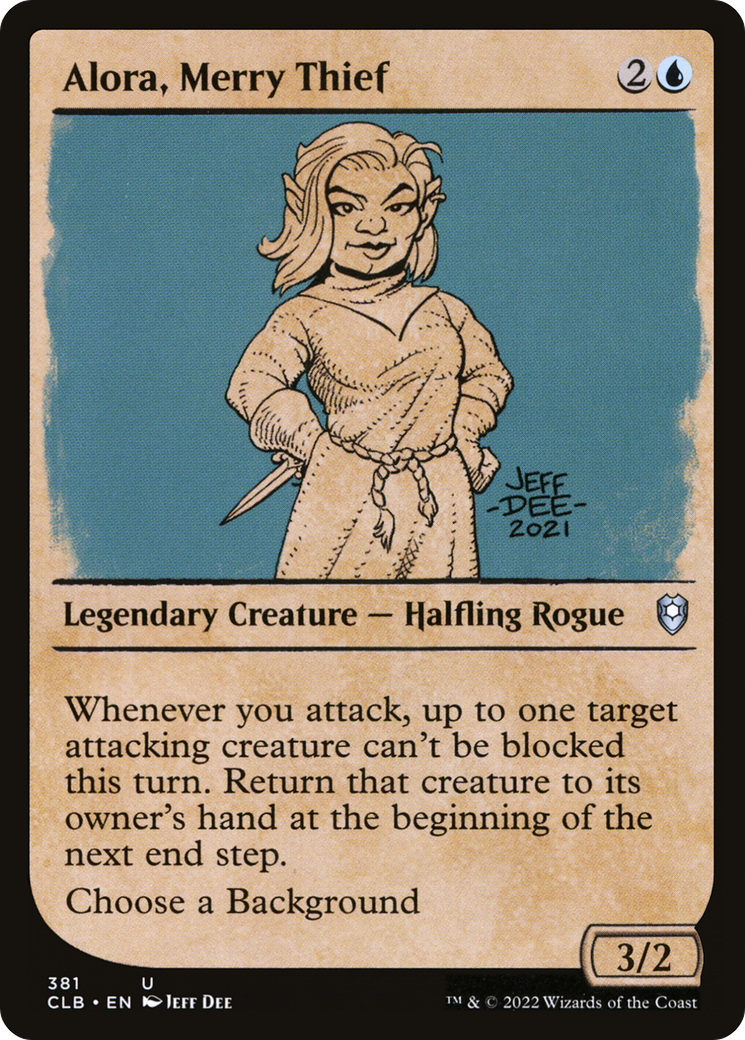 Alora, Merry Thief (Showcase) [Commander Legends: Battle for Baldur's Gate] | Grognard Games