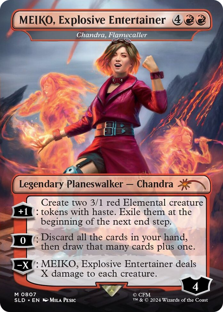 MEIKO, Explosive Entertainer - Chandra, Flamecaller [Secret Lair Drop Series] | Grognard Games