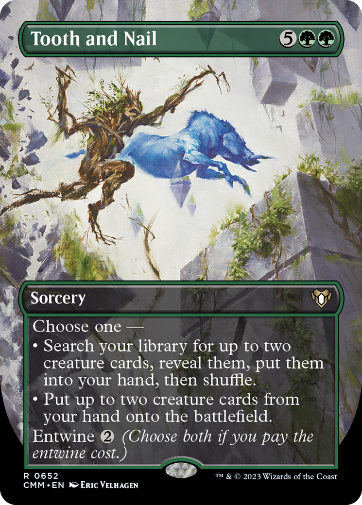 Tooth and Nail (Borderless Alternate Art) [Commander Masters] | Grognard Games