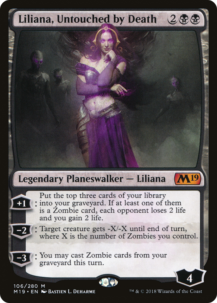 Liliana, Untouched by Death (M19-106) - Core Set 2019 | Grognard Games