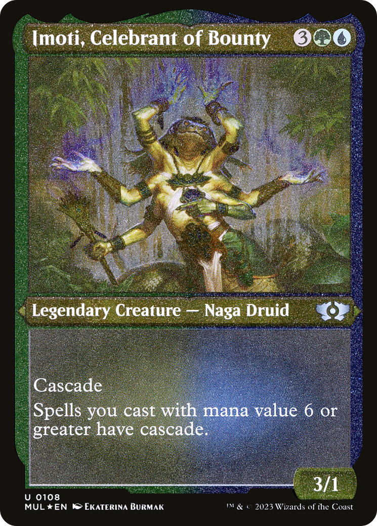 Imoti, Celebrant of Bounty (Foil Etched) (MUL-108) - Multiverse Legends Foil | Grognard Games