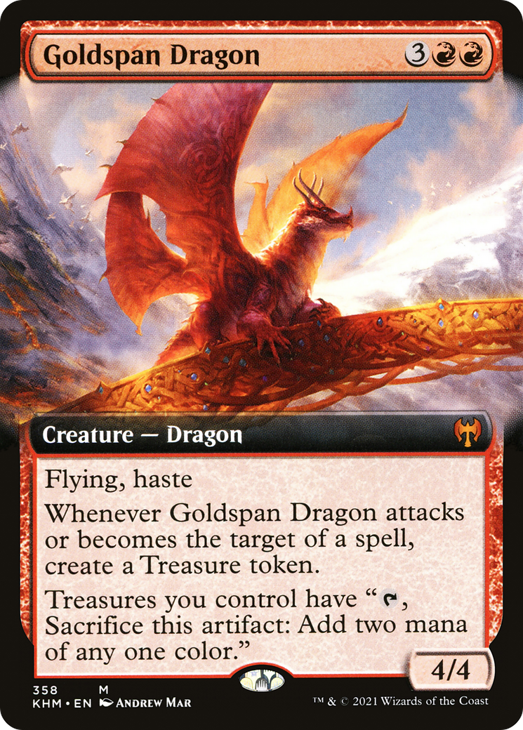 Goldspan Dragon (Extended Art) [Kaldheim] | Grognard Games
